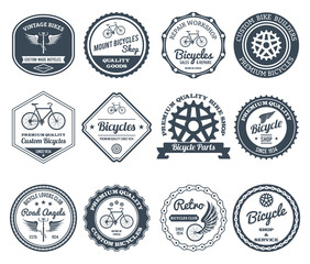 Cycling Emblems Black Set