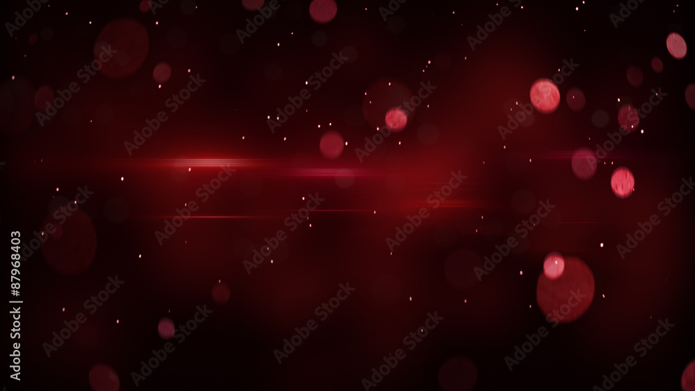 Aufkleber red bokeh circles and light flares abstract background