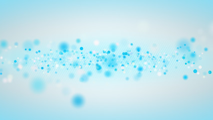 cyan particles shallow DOF abstract backgrond
