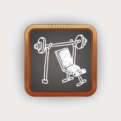 dumbbell fitness doodle