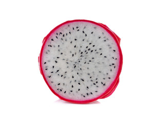 Sliced Dragon Fruit on white background