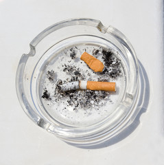 Butts in the ashtray