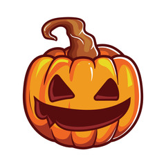 Scary Jack Halloween Pumpkin Vector