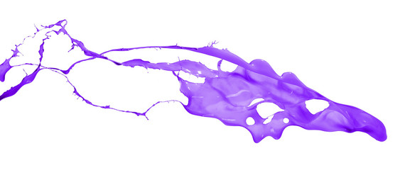 Purple splash isolated on white background23
