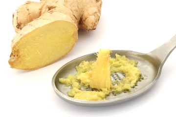 Ginger on White Background