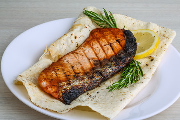 Grilled salmon