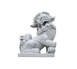 Stone carving lions