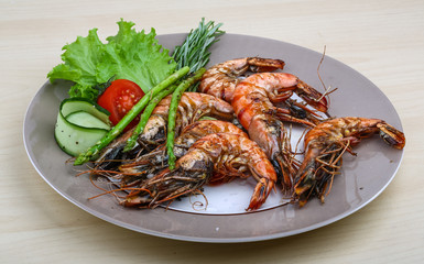 Grilled tiger prawn