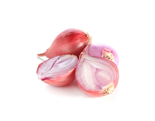 Red onion isolated on white background