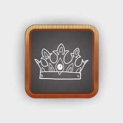 Obraz premium crown doodle