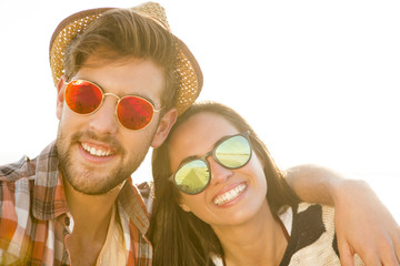 Young couple at the beach