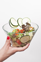 salad with tomatoes, healthy food