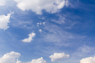 Fantastic soft white clouds and blue sky  background,Beautiful sky.