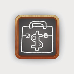 briefcase doodle drawing