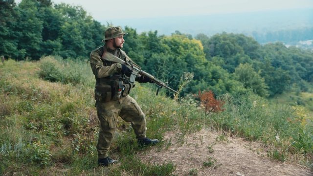 Military Man takes aim