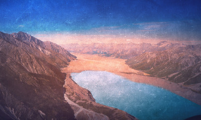 Grunge styled lanscape