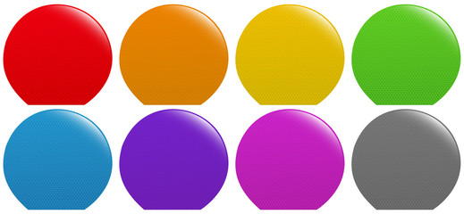 Colorful buttons on white