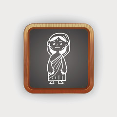 Indian woman doodle