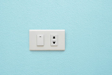 electric plug and switch on wall