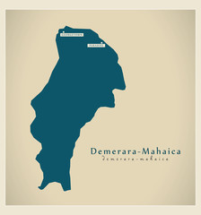Modern Map - Demerara-Mahaica GY