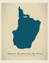 Modern Map - Upper Demerara-Berbice GY
