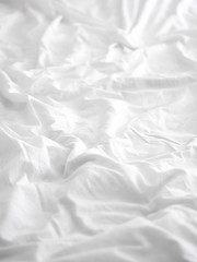 Obraz premium Soft white bed sheet background