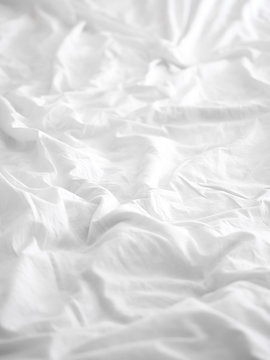Soft white bed sheet background