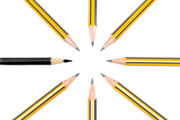 Pencils together