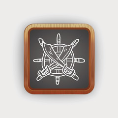 knife and Rudder doodle