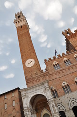 Fototapeta premium Torre del Mangia tower, Siena, Tuscany, Italy