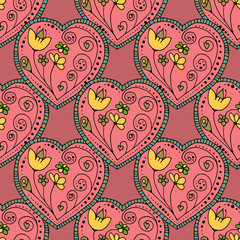 Seamless Pattern Hearts