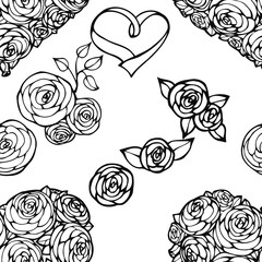Vector seamless wedding background. 