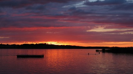 Sunset at lake Pfaffikon