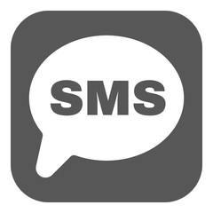 The sms icon. Text message symbol. Flat