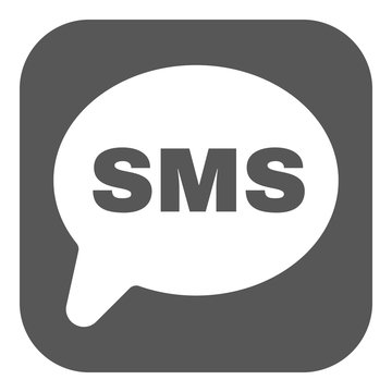 The sms icon. Text message symbol. Flat