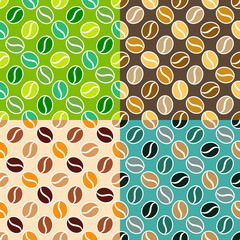 set of coffee seamless textures