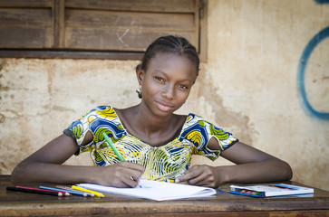 School Symbol: Super Gorgeous African Schoolgirl Light Smile