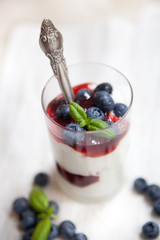 Yogurt with blueberries