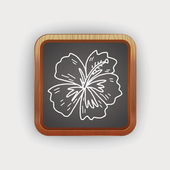 Chinese hibiscus doodle