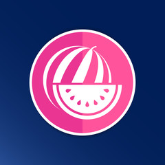 watermelon icon logo natural delicious dessert sweet