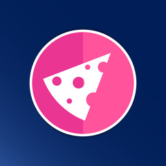 cheese logo snack eating fat vector, template icon