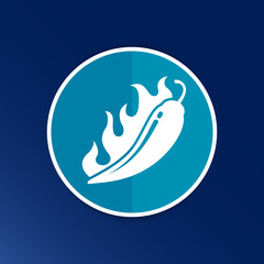 Hot chilli, vector illustration pepper logo isolated paprika