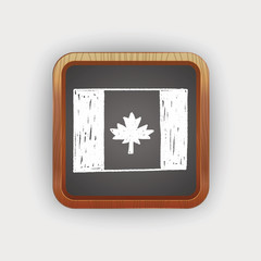 Canada flag doodle