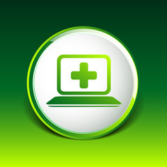 Obraz premium Medical care design over blue background, vector illustration