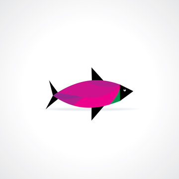 creative fish concept vector illustration 