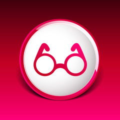 Vector Round Glasses Icon Symbol vision specs decoration