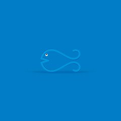 creative fish concept vector illustration 