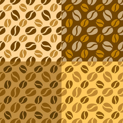 set of coffee seamless textures