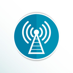Antenna icon tower radio mast signal antenna vector network