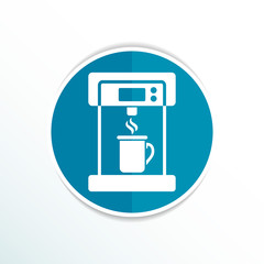Coffee maker monochrome icon electric cafe kitchen